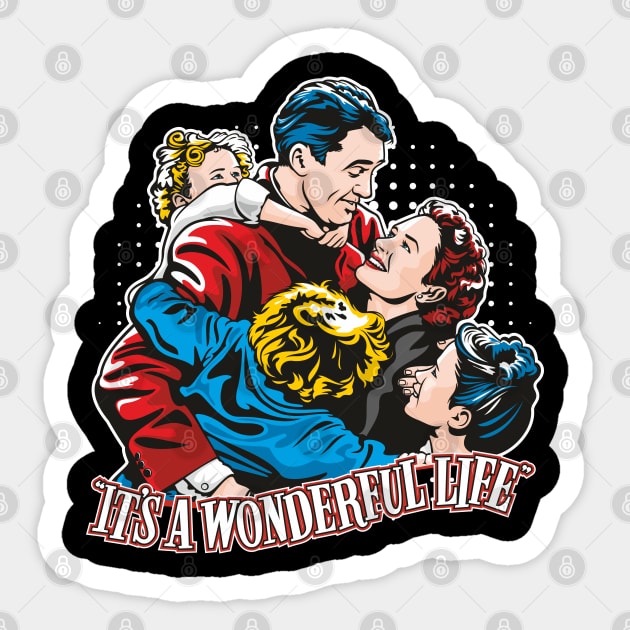 It's A Wonderful Life Sticker by Jamie Lee Art